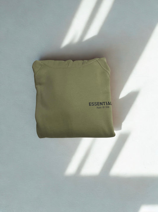 Fear of God Essentials Pullover Hoodie Applique Logo ‘Alfalfa’